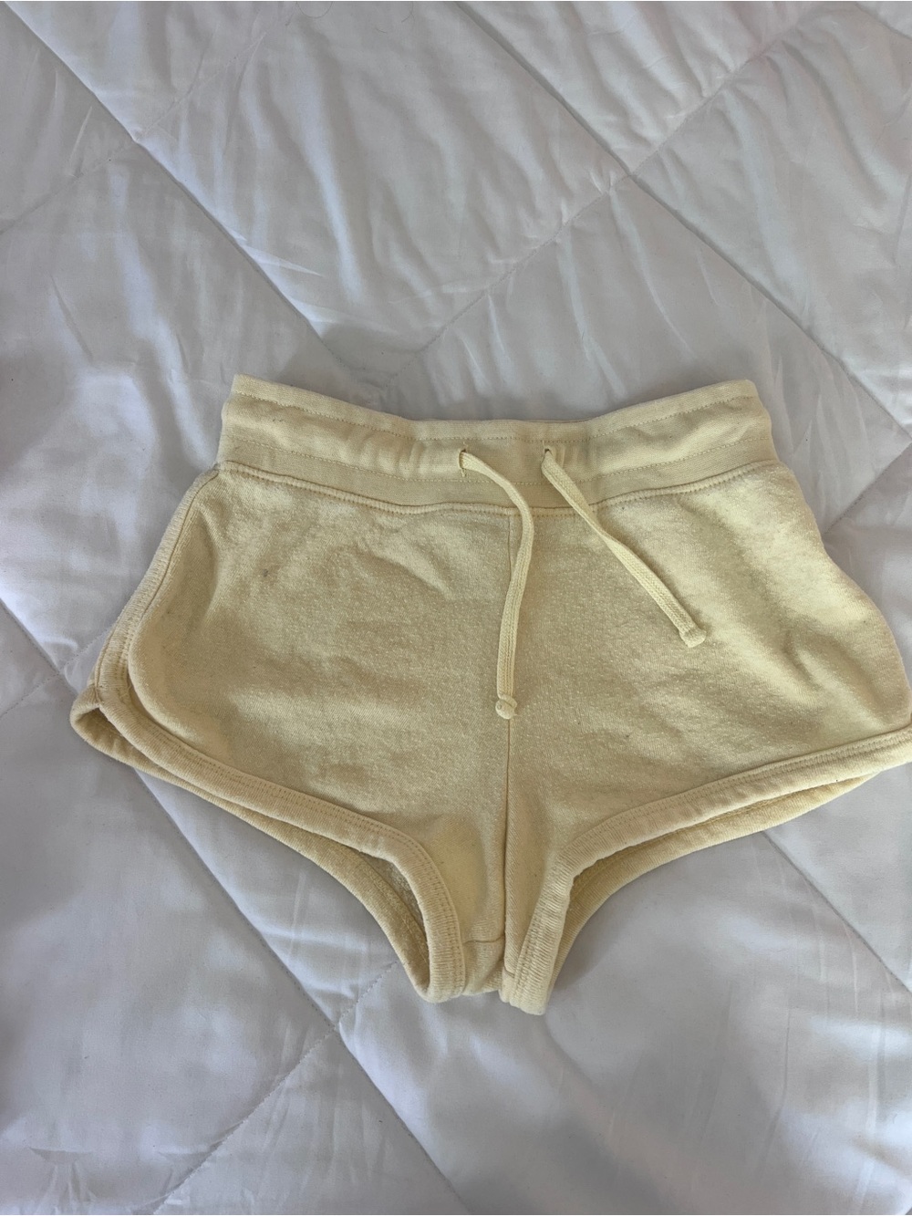 Y2K butter yellow summer women’s shorts